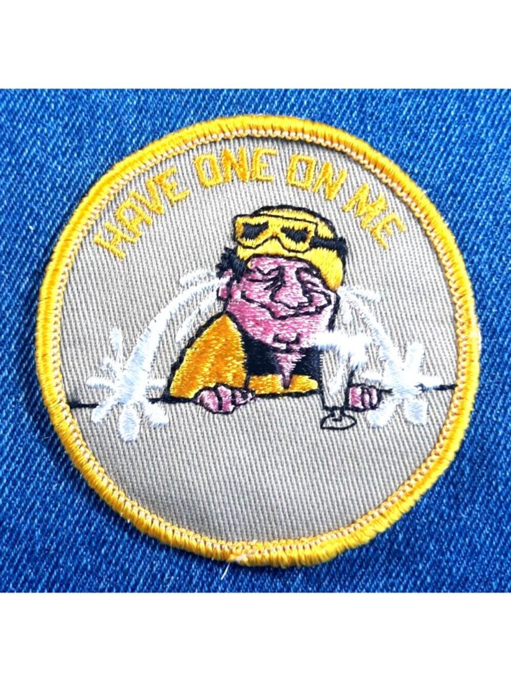 NOS 70s Vintage Original Have One On Me 3" Patch Funny Humor Bar Pub Beer Ale